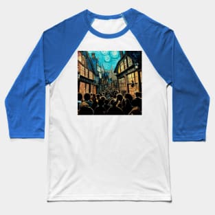 Starry Night in Diagon Alley Baseball T-Shirt